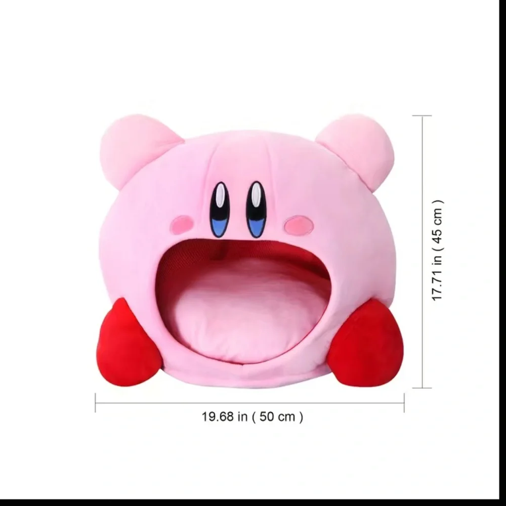 Kirby plush pet bed with detachable pillow
